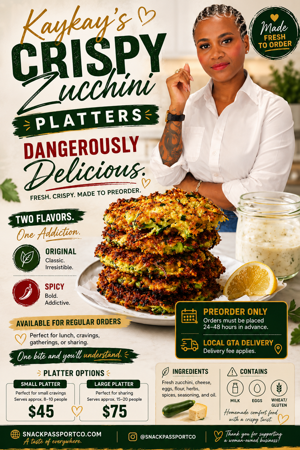 Kaykay’s Crispy Zucchini Platters